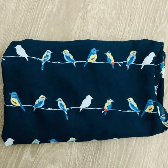 Elle Dark Blue Shirt with Colorful Bird Design - Picture 4 of 6